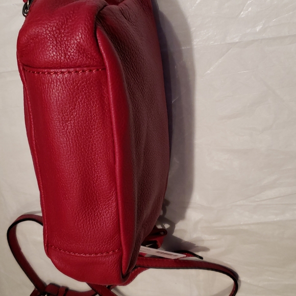 Sanctuary HERO New Leather Crossbody X-body Shoulder Handbag RED/Beet ๐HP๐ - Picture 10 of 13